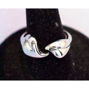 Vintage Art Nouveau Silver Tone Serpent Ring | Size 9.5 | Avon | J7